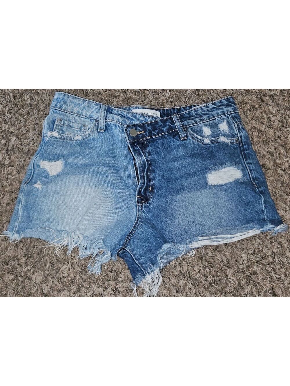 Flying Monkey Distressed Denim Shorts